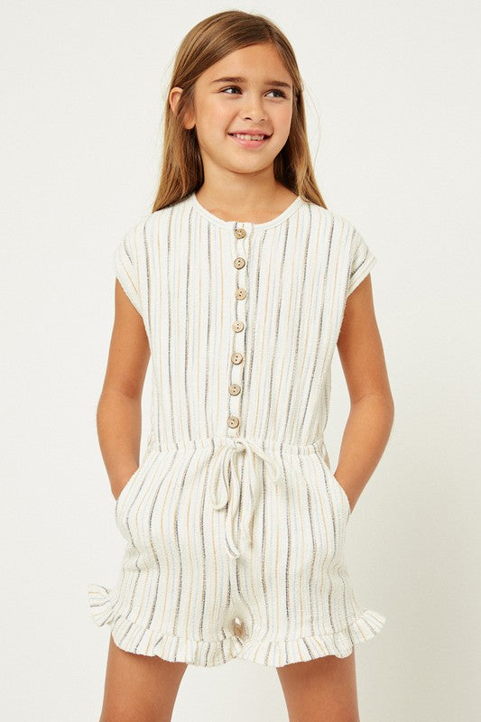 Stripe Button-Down Romper