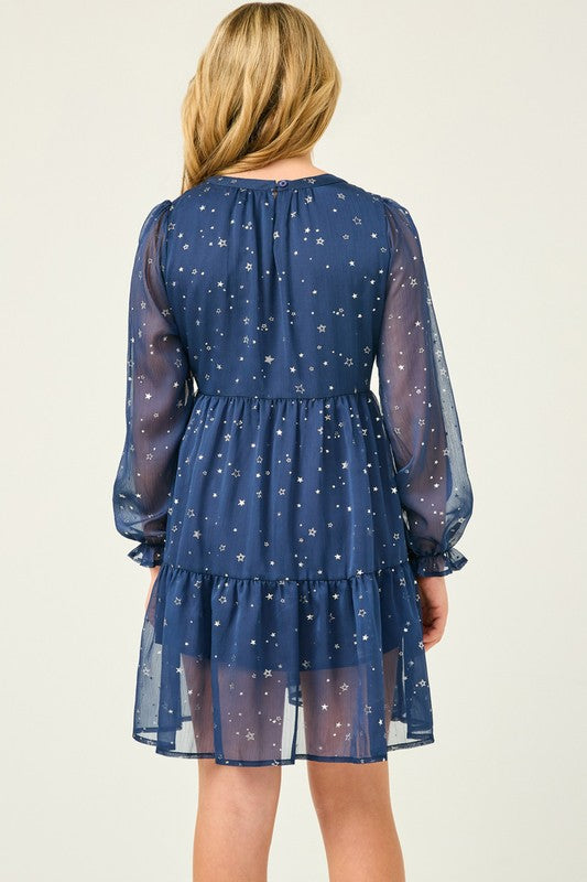 Festive sheer star dress