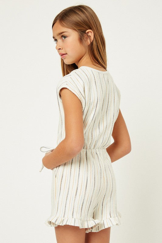 Stripe Button-Down Romper